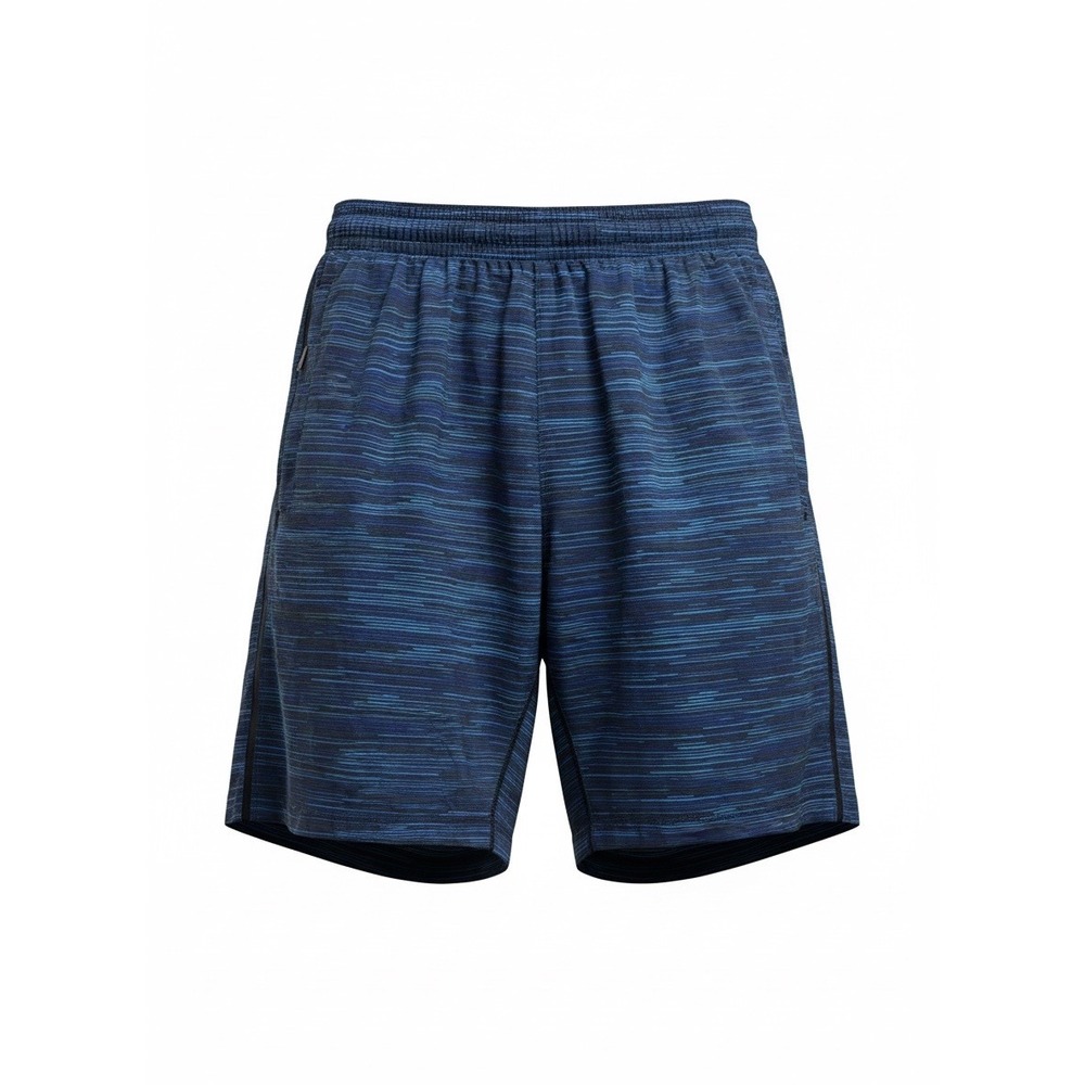 Lululemon Pace Breaker Shorts Mens Medium Blue Black Stripe Lined 9 Inch Inseam